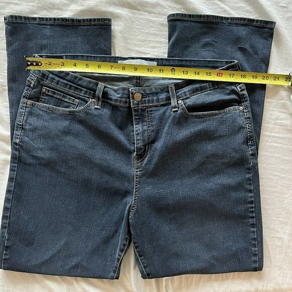 Levi Signature Gold Womens Mid Rise Bootcut Dark Wash Stretch Jeans-18S (34x29) - Picture 6 of 12